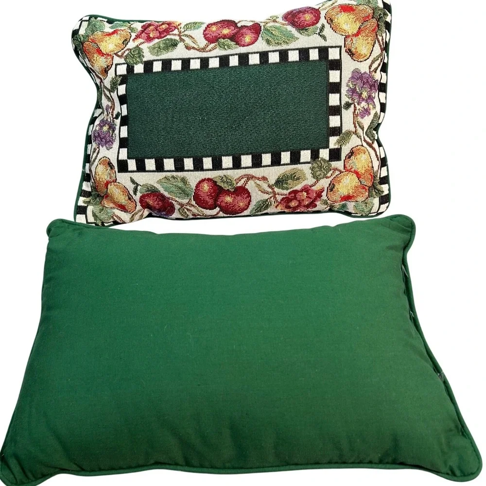 Tapestry Accent Throw Pillows Fruit Floral Fall Decorative Retro Cozy (Pair) #2
